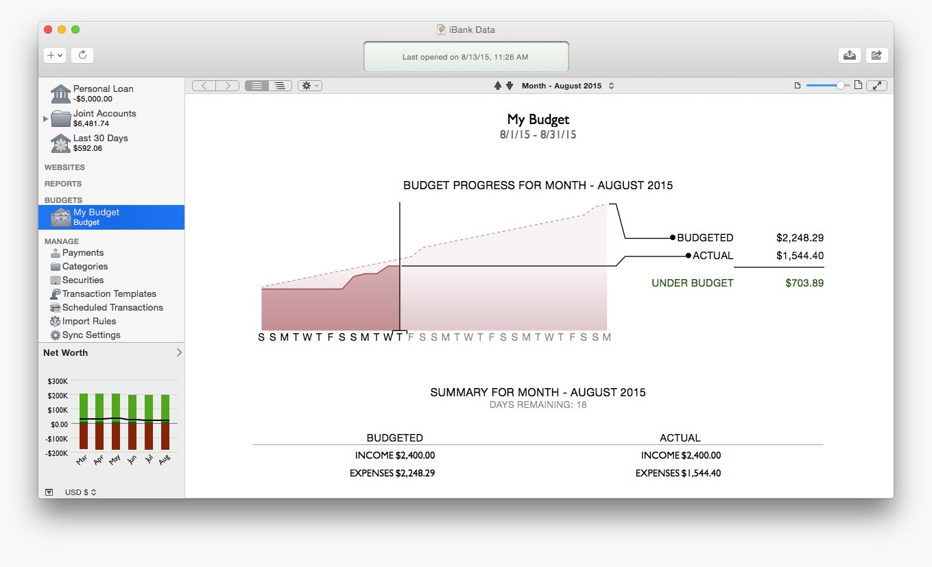 free personal budget software for mac